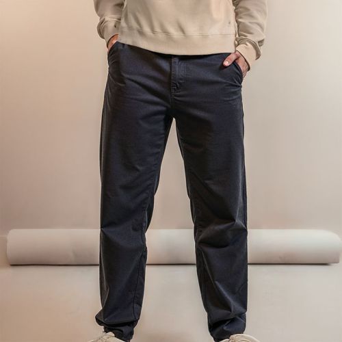 Men's Cotton Twill Chino Trousers - Navy Blue