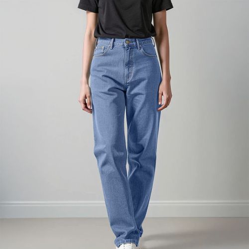 Women's Denim Regular Fit Jeans - Light Blue