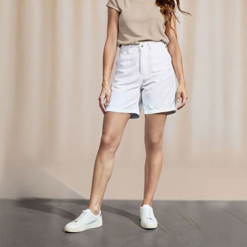 Women's Linen Baggy Shorts - White