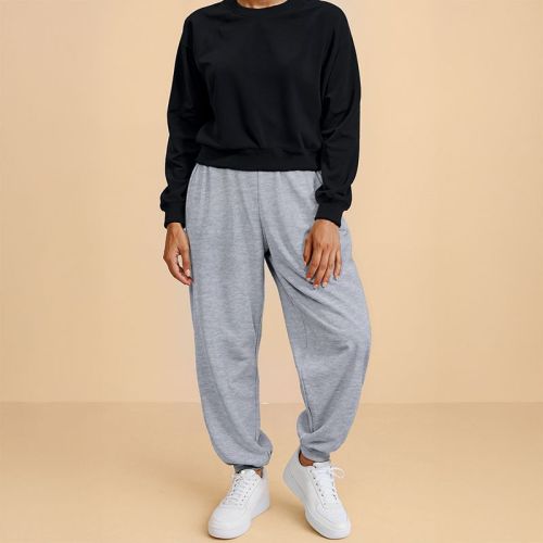 Women's French Terry Joggers - Grey Melange