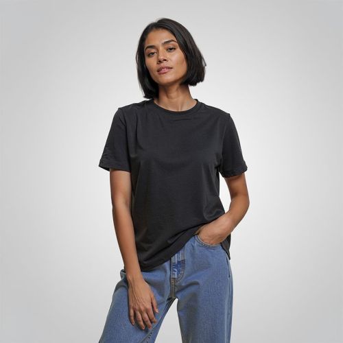 Women's Cotton Jersey Roundneck Tshirt - Black